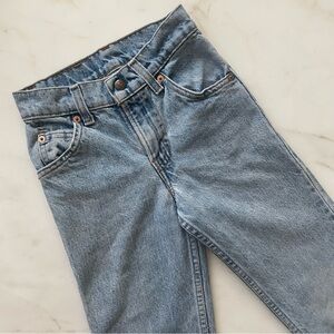 90s Vintage Orange Tab Little Levi’s Lightwash 550s (I think) - Size 8 Slim